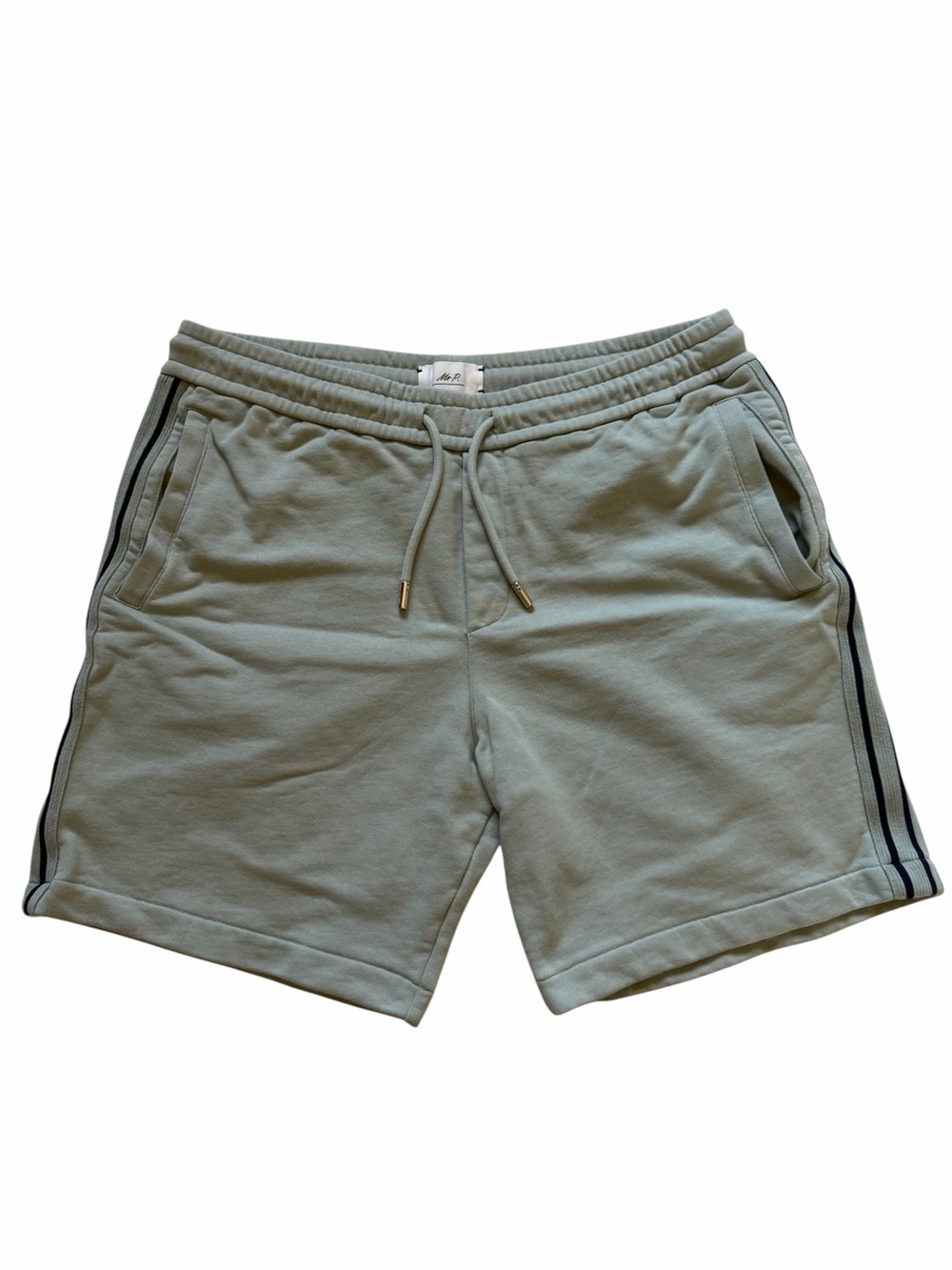 Mr P Striped Cotton-Jersey Drawstring Shorts